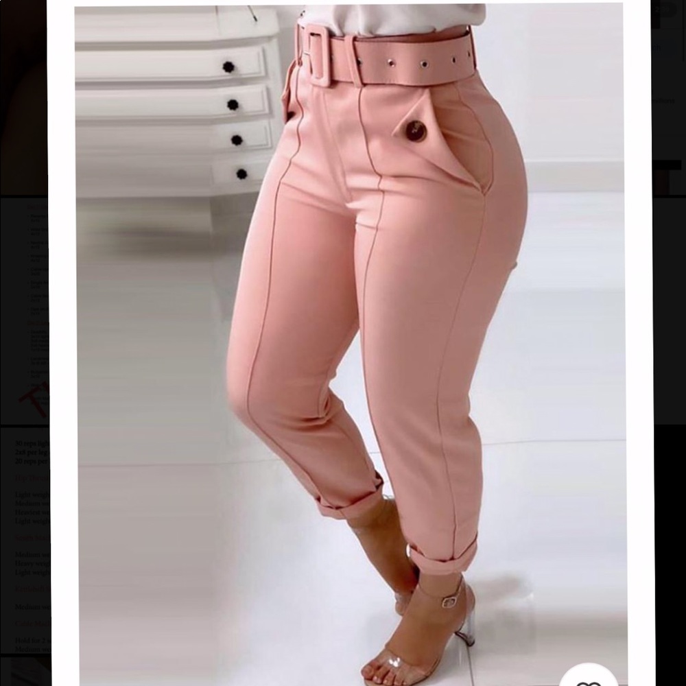 Pink casual pants
